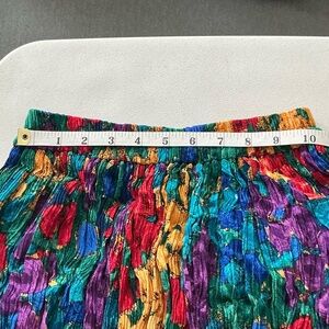 Floral Multicolor Pleated Skirt